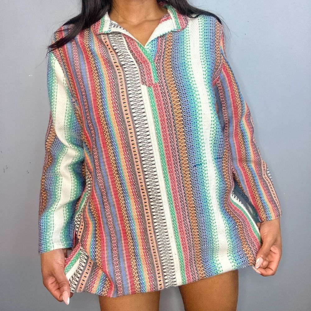 Multi Color Long Sleeve Tunic - Picture 1 of 4